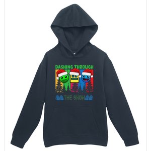 Geometry Dashing Through The Snow Sleep Dash Game Christmas Urban Pullover Hoodie