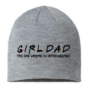 Girl Dad The One Where I'm Outnumbered Dad Of Girls Daddy Cool Gift Sustainable Beanie