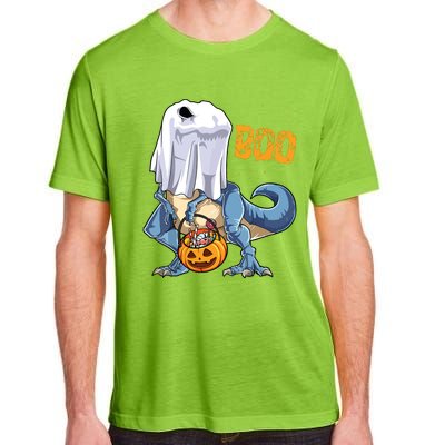 Ghost Dinosaur T Rex Funny Boo Halloween Pumpkin Adult ChromaSoft Performance T-Shirt