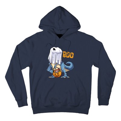 Ghost Dinosaur T Rex Funny Boo Halloween Pumpkin Hoodie