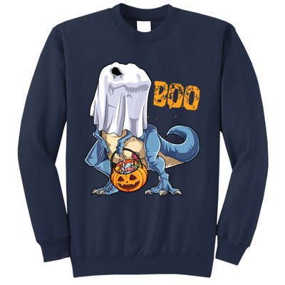 Ghost Dinosaur T Rex Funny Boo Halloween Pumpkin Sweatshirt