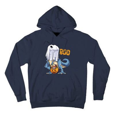 Ghost Dinosaur T Rex Funny Boo Halloween Pumpkin Tall Hoodie