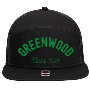 Greenwood District. Tulsa Oklahoma. Black Wall Street. 7 Panel Mesh Trucker Snapback Hat