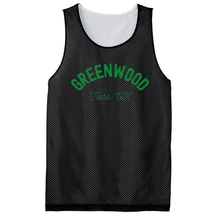 Greenwood District. Tulsa Oklahoma. Black Wall Street. Mesh Reversible Basketball Jersey Tank