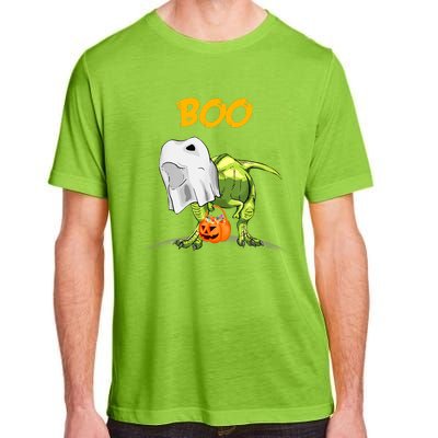 Ghost Dinosaur T Rex Funny Boo Halloween Pumpkin Adult ChromaSoft Performance T-Shirt