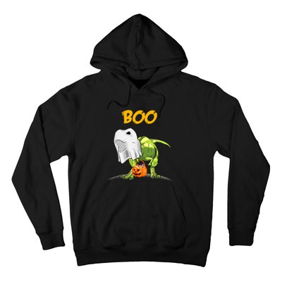 Ghost Dinosaur T Rex Funny Boo Halloween Pumpkin Hoodie