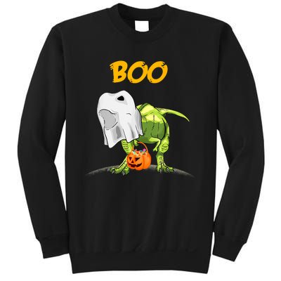 Ghost Dinosaur T Rex Funny Boo Halloween Pumpkin Sweatshirt