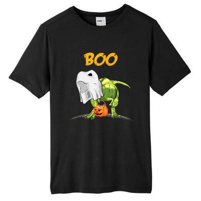 Ghost Dinosaur T Rex Funny Boo Halloween Pumpkin Tall Fusion ChromaSoft Performance T-Shirt