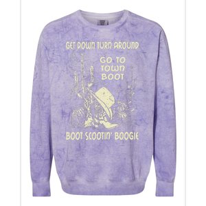 Get Down Turn Around Go To Town Boot Scootin Boogie Cowboys Colorblast Crewneck Sweatshirt