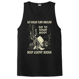 Get Down Turn Around Go To Town Boot Scootin Boogie Cowboys PosiCharge Competitor Tank