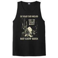 Get Down Turn Around Go To Town Boot Scootin Boogie Cowboys PosiCharge Competitor Tank