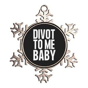 Golf Divot To Me Baby Golfer Funny Saying Humor Metallic Star Ornament