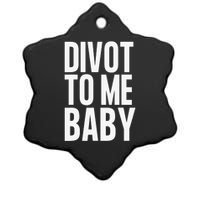 Golf Divot To Me Baby Golfer Funny Saying Humor Ceramic Star Ornament