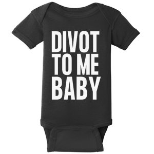 Golf Divot To Me Baby Golfer Funny Saying Humor Baby Bodysuit