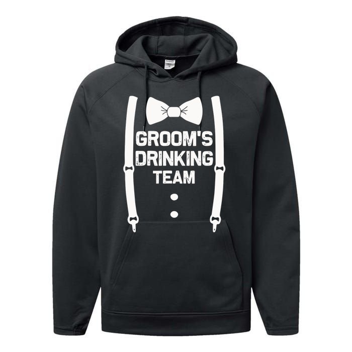 Groom's Drinking Team | Bachelor Party Squad | Wedding Performance Fleece Hoodie