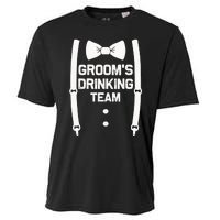 Groom's Drinking Team | Bachelor Party Squad | Wedding Cooling Performance Crew T-Shirt