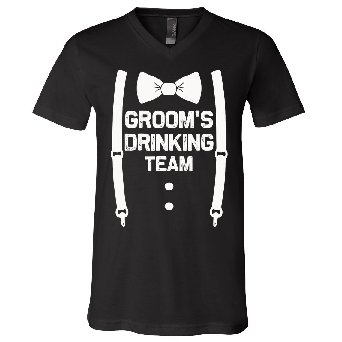 Groom's Drinking Team | Bachelor Party Squad | Wedding V-Neck T-Shirt
