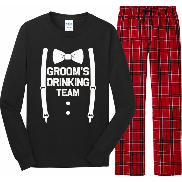 Groom's Drinking Team | Bachelor Party Squad | Wedding Long Sleeve Pajama Set