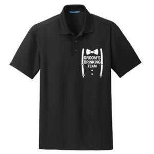 Groom's Drinking Team | Bachelor Party Squad | Wedding Dry Zone Grid Polo