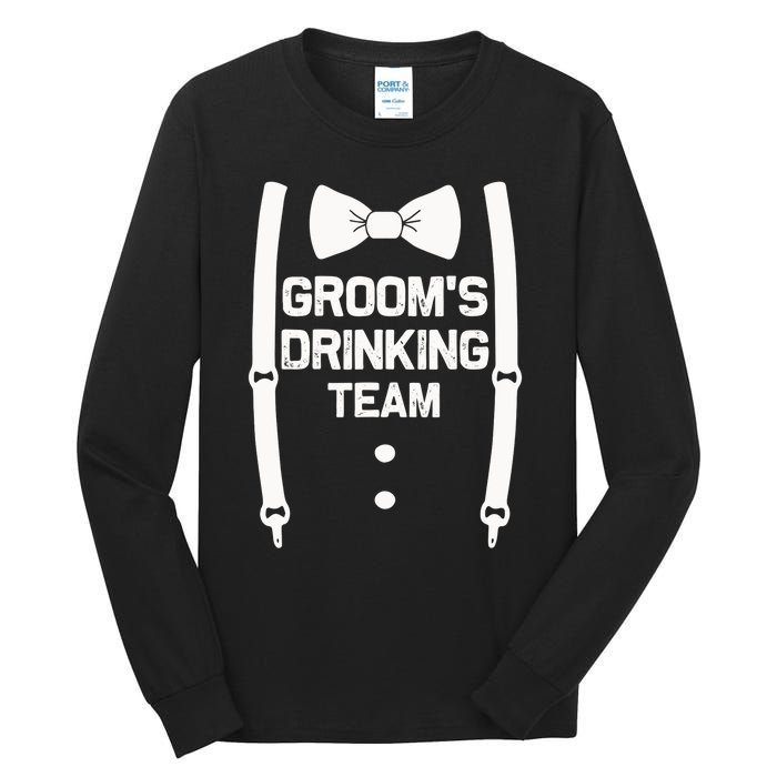 Groom's Drinking Team | Bachelor Party Squad | Wedding Tall Long Sleeve T-Shirt