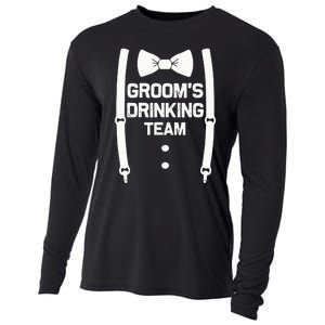 Groom's Drinking Team | Bachelor Party Squad | Wedding Cooling Performance Long Sleeve Crew