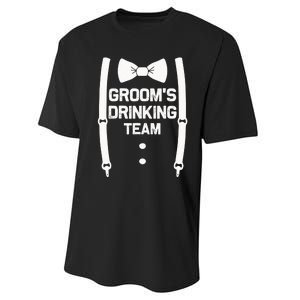 Groom's Drinking Team | Bachelor Party Squad | Wedding Performance Sprint T-Shirt