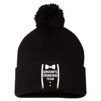 Groom's Drinking Team | Bachelor Party Squad | Wedding Pom Pom 12in Knit Beanie