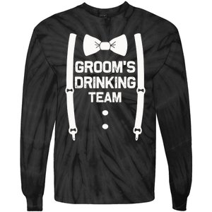 Groom's Drinking Team | Bachelor Party Squad | Wedding Tie-Dye Long Sleeve Shirt