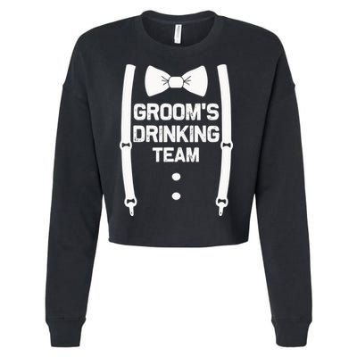 Groom's Drinking Team | Bachelor Party Squad | Wedding Cropped Pullover Crew