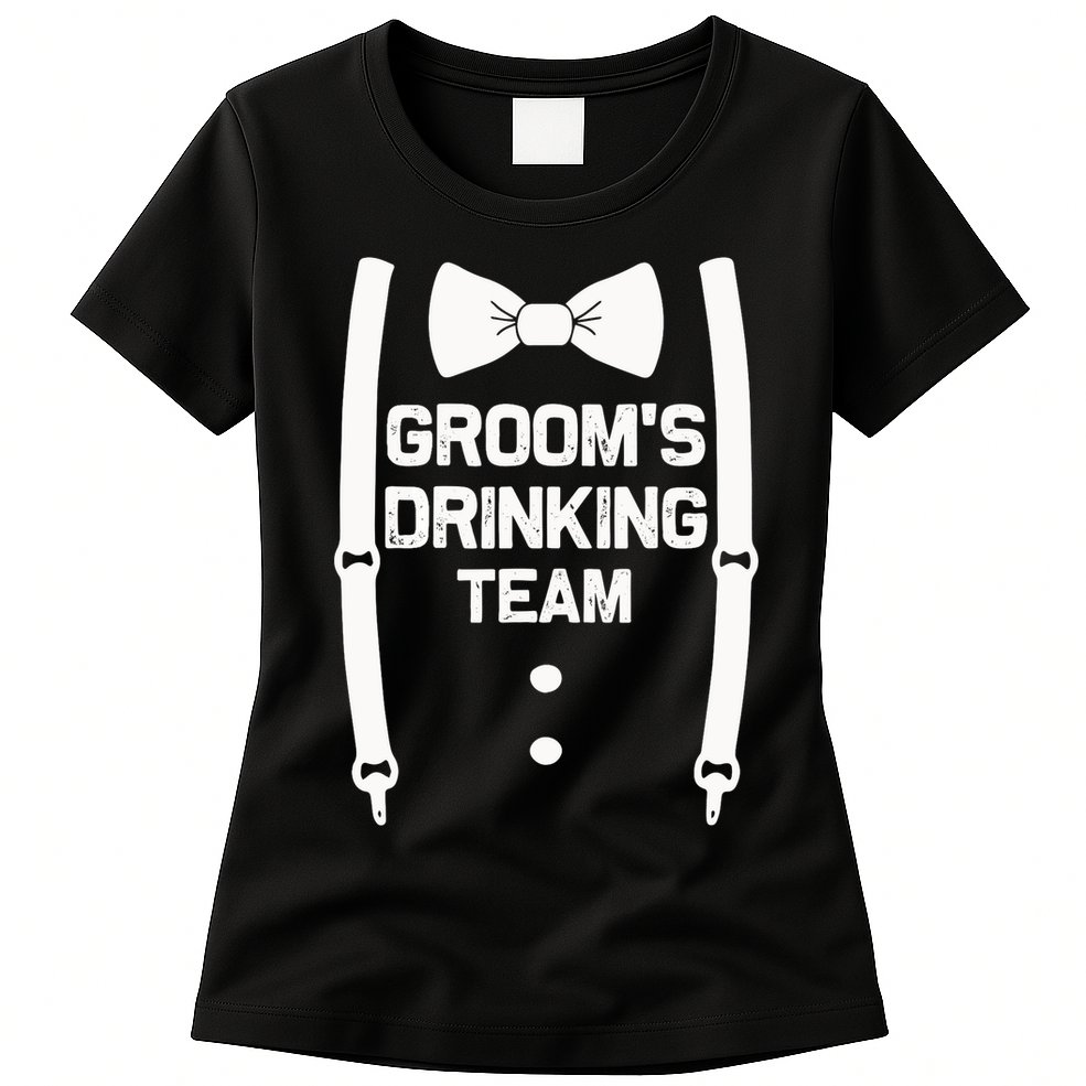 Groom's Drinking Team | Bachelor Party Squad | Wedding Womens T-Shirt