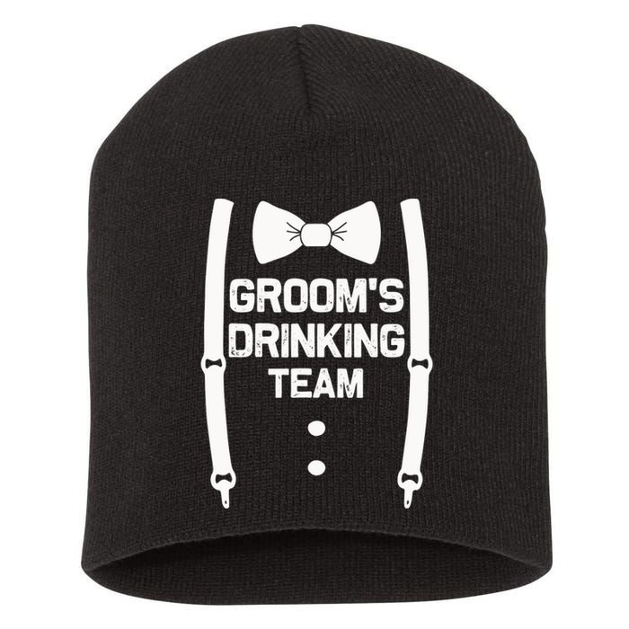 Groom's Drinking Team | Bachelor Party Squad | Wedding Short Acrylic Beanie