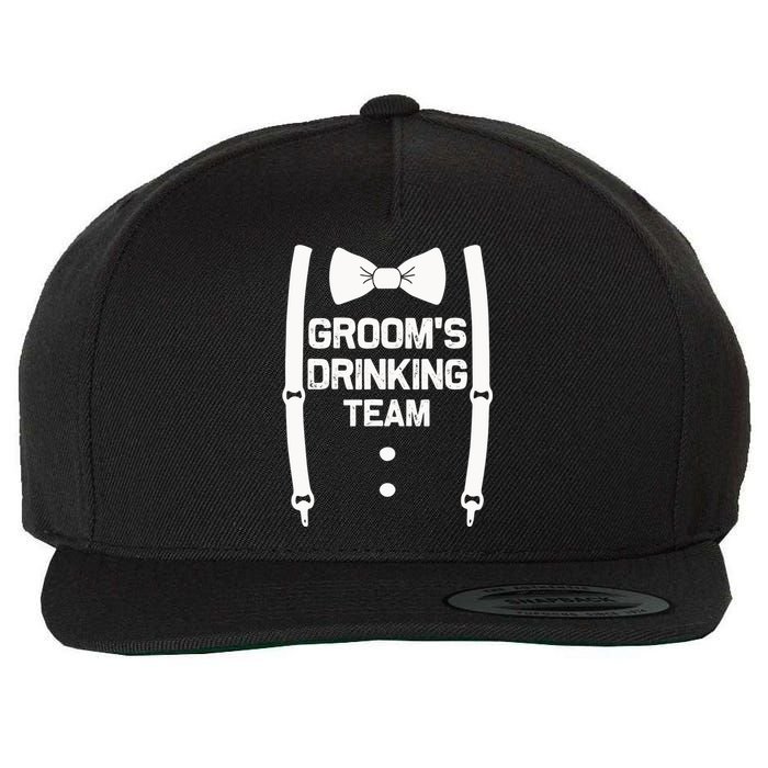 Groom's Drinking Team | Bachelor Party Squad | Wedding Wool Snapback Cap