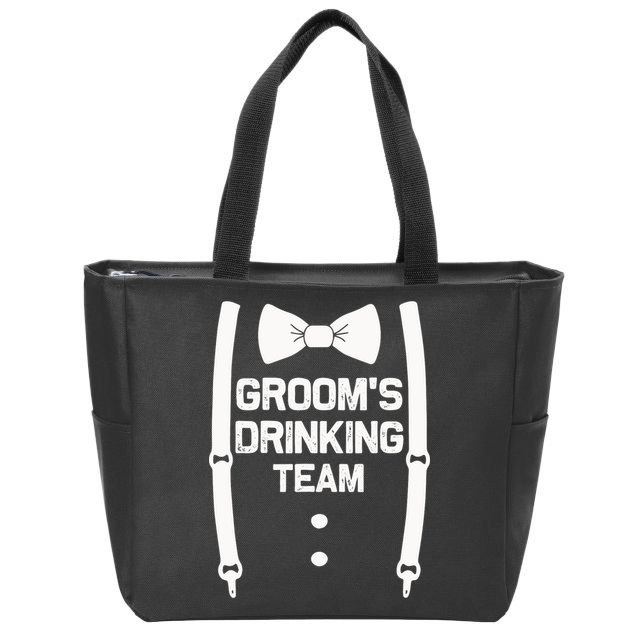 Groom's Drinking Team | Bachelor Party Squad | Wedding Zip Tote Bag