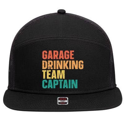 Garage Drinking Team Captain 7 Panel Mesh Trucker Snapback Hat