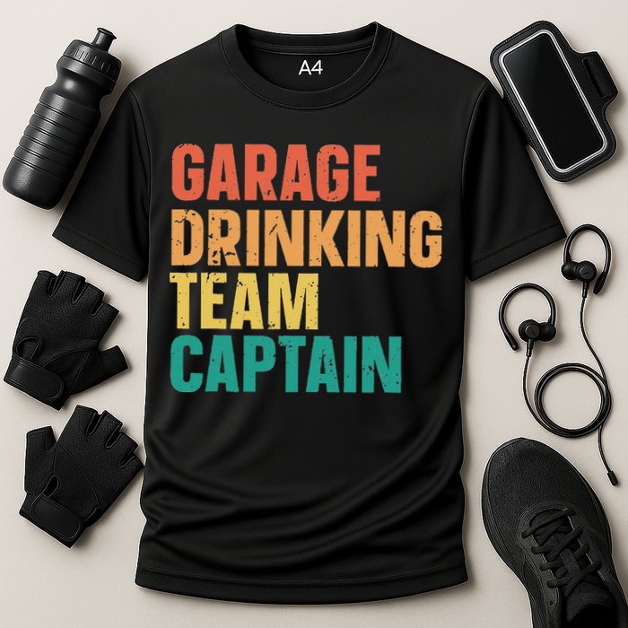 Garage Drinking Team Captain Cooling Performance Crew T-Shirt