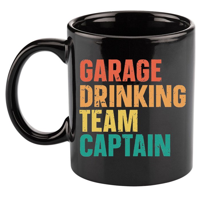 Garage Drinking Team Captain 11oz C Handle Ceramic Mug