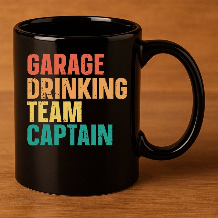 Garage Drinking Team Captain 11oz C Handle Ceramic Mug