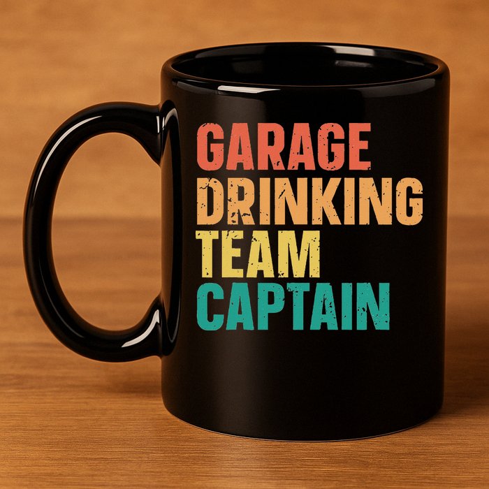 Garage Drinking Team Captain 11oz C Handle Ceramic Mug