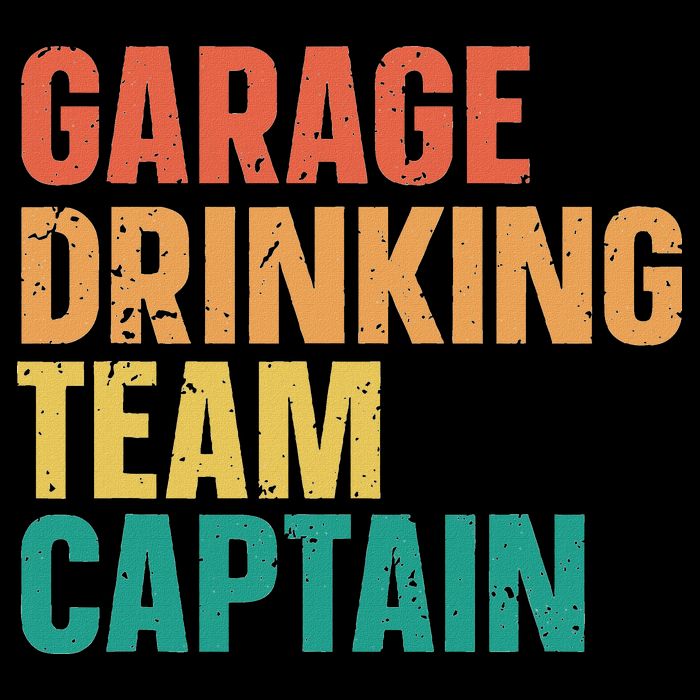 Garage Drinking Team Captain Flat Bill Trucker Hat