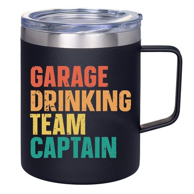 Garage Drinking Team Captain 12oz Stainless Steel Coffee Mug