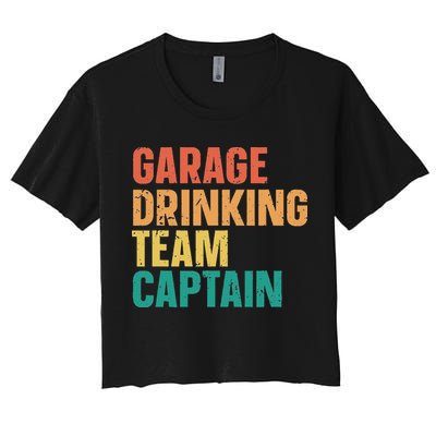Garage Drinking Team Captain Women's Crop Top Tee