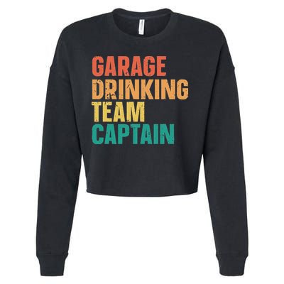 Garage Drinking Team Captain Cropped Pullover Crew
