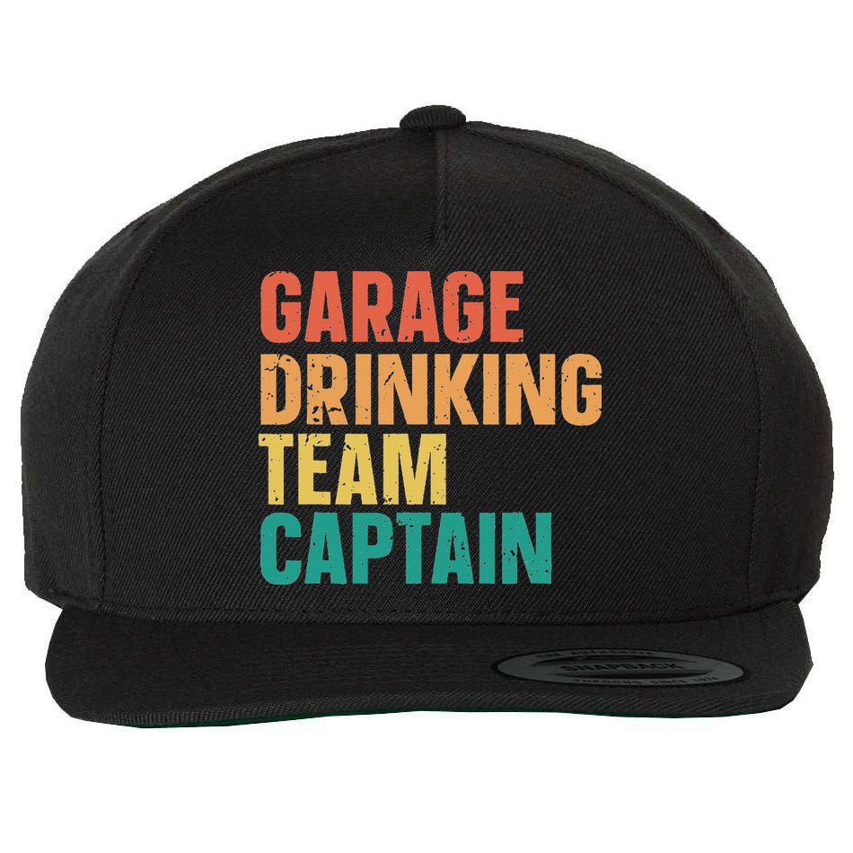 Garage Drinking Team Captain Wool Snapback Cap
