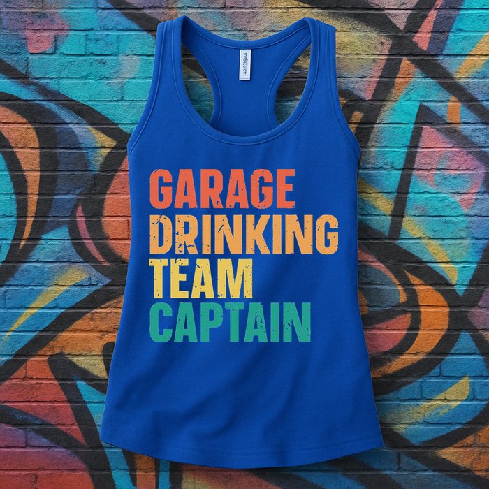 Garage Drinking Team Captain Womens Tank Top