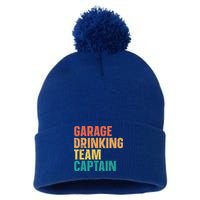 Garage Drinking Team Captain Pom Pom 12in Knit Beanie