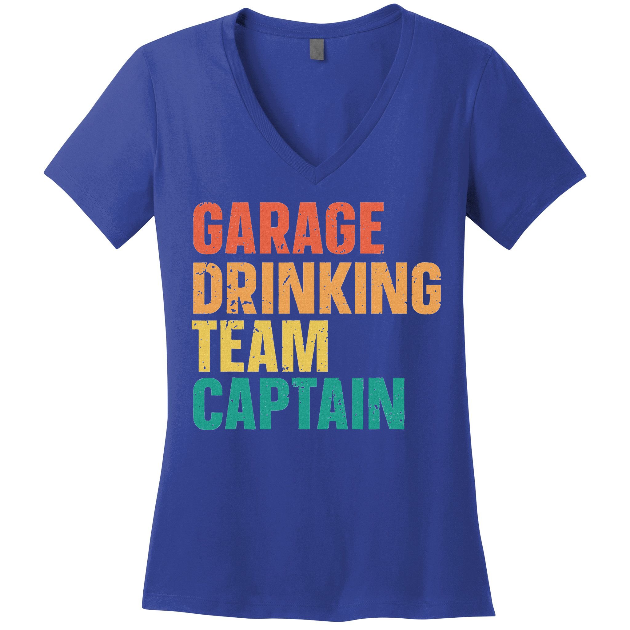 Garage Drinking Team Captain Women's V-Neck T-Shirt