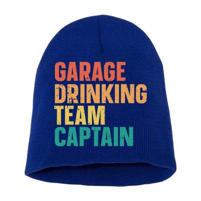 Garage Drinking Team Captain Short Acrylic Beanie