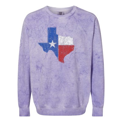 Grunge Distressed Texas Logo Colorblast Crewneck Sweatshirt