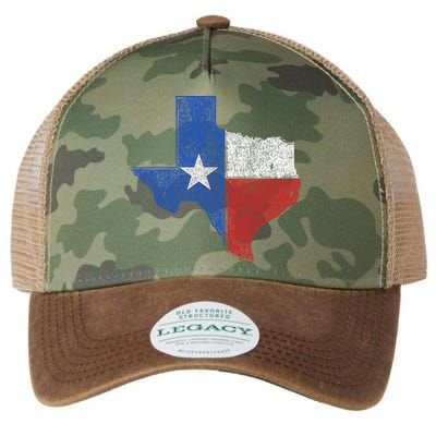 Grunge Distressed Texas Logo Legacy Tie Dye Trucker Hat