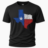 Grunge Distressed Texas Logo Cooling Performance Crew T-Shirt